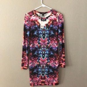 Fitted Mini Long sleeve Floral Dress